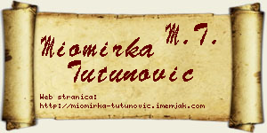 Miomirka Tutunović vizit kartica